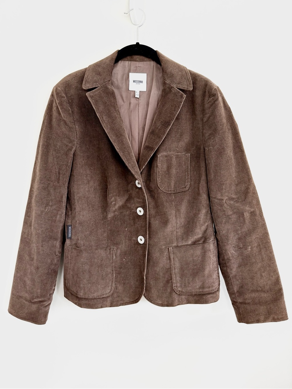 MOSCHINO JEANS Brown Corduroy Cotton Women’s Blazer Jacket Vintage Y2K Designer